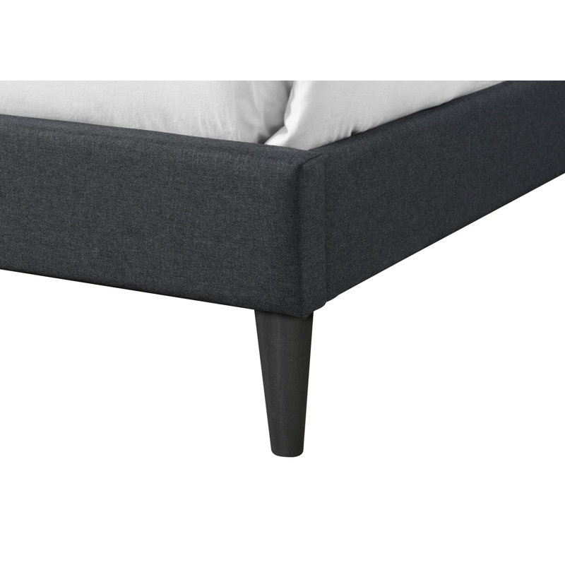 Lakeville Tufted Upholstered Low Profile Platform Bed Red Barrel Studio Color Charcoal Gray Size King